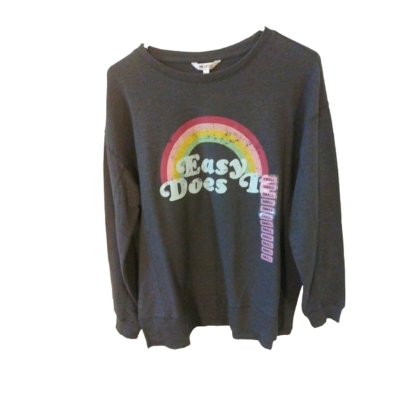 Wildfox NWOT "Easy Does It" Gray Super Soft Stylish Streetwear Sweatshirt S - Picture 1 of 5
